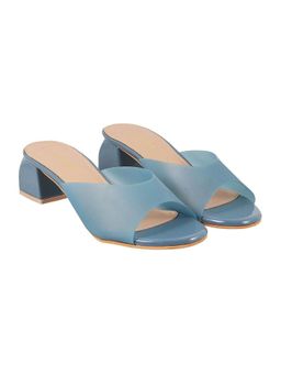 LAZERA SHOES - Blue Casual Chic Medium Block Heel Sandals