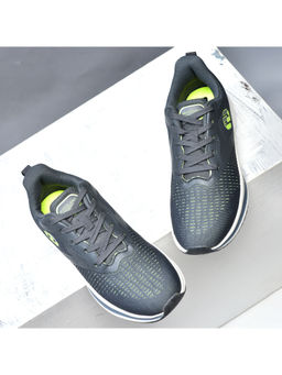 WOODLAND - Mens Grey/Lime Running Sports Shoes