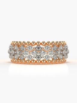 Valanova - Rose-Gold Hallmarked 9K Gold and Certified Lab Grown Diamond 0.54Cts Ring