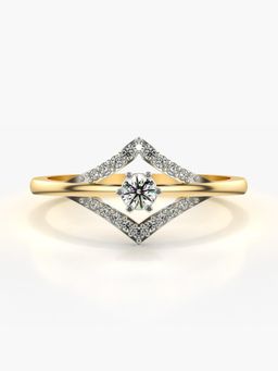 Valanova - Hallmarked 9K Gold and Certified Lab Grown Diamond 0.22Cts Ring