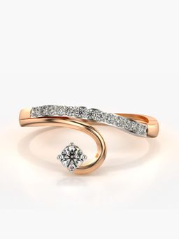Valanova - Rose-Gold Hallmarked 9K Gold and Certified Lab Grown Diamond 0.23Cts Ring