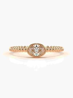 Valanova - Rose-Gold Hallmarked 9K Gold and Certified Lab Grown Diamond 1.00Cts Ring