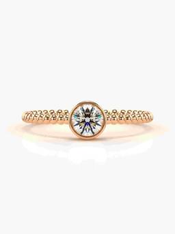 Valanova - Rose-Gold Hallmarked 9K Gold and Certified Lab Grown Diamond 0.80Cts Ring