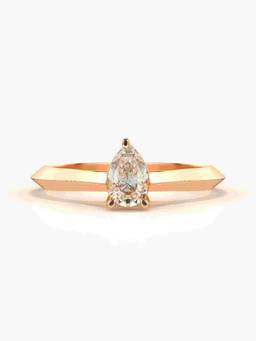 Valanova - Rose-Gold Hallmarked 9K Gold and Certified Lab Grown Diamond 0.42Cts Ring