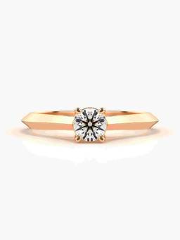 Valanova - Rose-Gold Hallmarked 9K Gold and Certified Lab Grown Diamond 0.40Cts Ring