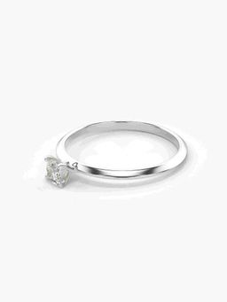 Valanova - Silver Hallmarked 9K Gold and Certified Lab Grown Diamond 0.17Cts Ring