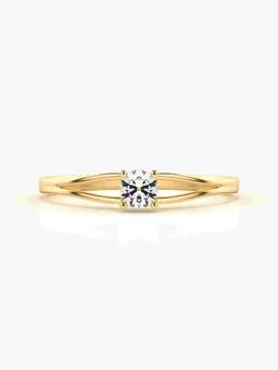 Valanova - Hallmarked 9K Gold and Certified Lab Grown Diamond 0.17Cts Ring