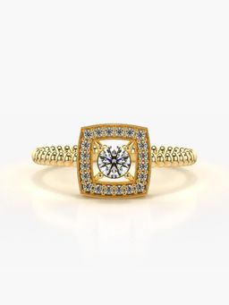 Valanova - Hallmarked 9K Gold and Certified Lab Grown Diamond 0.28Cts Ring