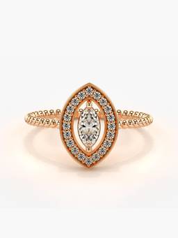 Valanova - Rose-Gold Hallmarked 9K Gold and Certified Lab Grown Diamond 0.43Cts Ring