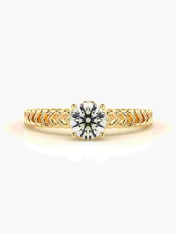 Valanova - Hallmarked 9K Gold and Certified Lab Grown Diamond 0.60Cts Ring