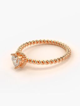 Valanova - Rose-Gold Hallmarked 9K Gold and Certified Lab Grown Diamond 0.30Cts Ring