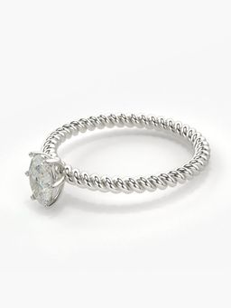 Valanova - Silver Hallmarked 9K Gold and Certified Lab Grown Diamond 0.45Cts Ring