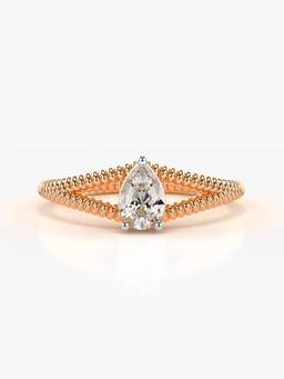 Valanova - Rose-Gold Hallmarked 9K Gold and Certified Lab Grown Diamond 0.35Cts Ring