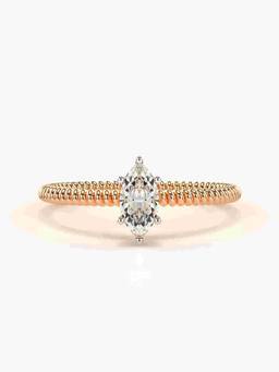Valanova - Rose-Gold Hallmarked 9K Gold and Certified Lab Grown Diamond 0.35Cts Ring