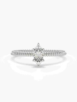Valanova - Silver Hallmarked 9K Gold and Certified Lab Grown Diamond 0.35Cts Ring