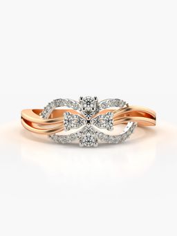 Valanova - Rose-Gold Hallmarked 9K Gold and Certified Lab Grown Diamond 0.21Cts Ring