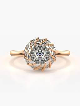 Valanova - Rose-Gold Hallmarked 9K Gold and Certified Lab Grown Diamond 0.34Cts Ring