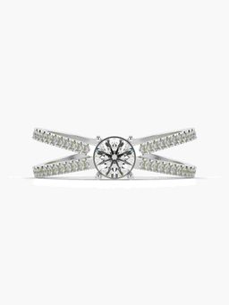 Valanova - Silver Hallmarked 9K Gold and Certified Lab Grown Diamond 0.59Cts Ring