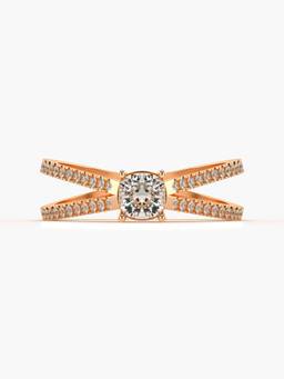 Valanova - Rose-Gold Hallmarked 9K Gold and Certified Lab Grown Diamond 0.79Cts Ring