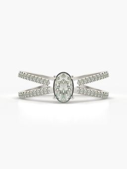 Valanova - Silver Hallmarked 9K Gold and Certified Lab Grown Diamond 0.59Cts Ring
