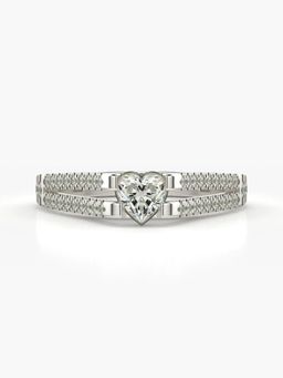 Valanova - Silver Hallmarked 9K Gold and Certified Lab Grown Diamond 0.65Cts Ring