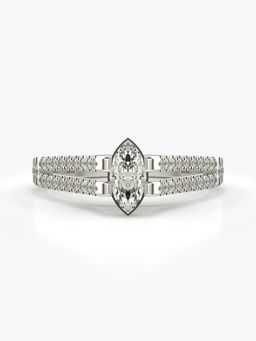Valanova - Silver Hallmarked 9K Gold and Certified Lab Grown Diamond 0.70Cts Ring