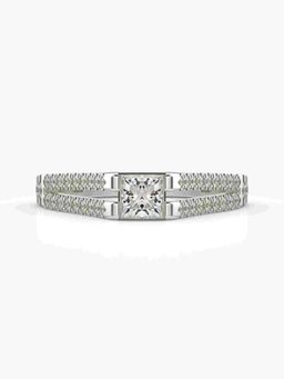 Valanova - Silver Hallmarked 9K Gold and Certified Lab Grown Diamond 0.65Cts Ring