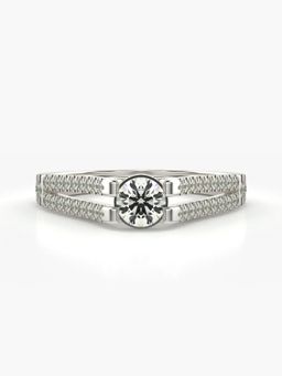 Valanova - Silver Hallmarked 9K Gold and Certified Lab Grown Diamond 0.65Cts Ring