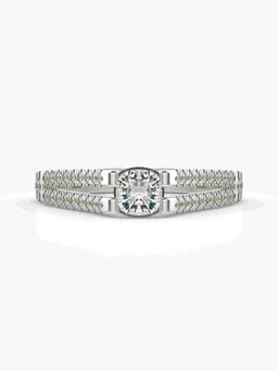 Valanova - Silver Hallmarked 9K Gold and Certified Lab Grown Diamond 0.85Cts Ring
