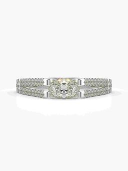 Valanova - Silver Hallmarked 9K Gold and Certified Lab Grown Diamond 0.65Cts Ring