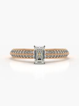 Valanova - Rose-Gold Hallmarked 9K Gold and Certified Lab Grown Diamond 0.80Cts Ring