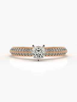 Valanova - Rose-Gold Hallmarked 9K Gold and Certified Lab Grown Diamond 0.60Cts Ring