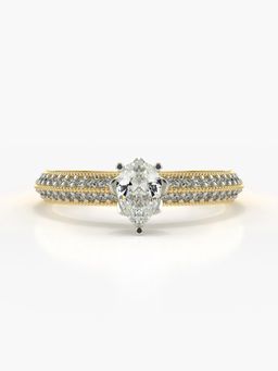 Valanova - Hallmarked 9K Gold and Certified Lab Grown Diamond 0.65Cts Ring