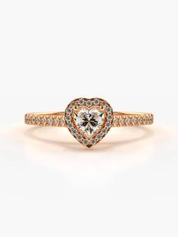 Valanova - Rose-Gold Hallmarked 9K Gold and Certified Lab Grown Diamond 0.50Cts Ring