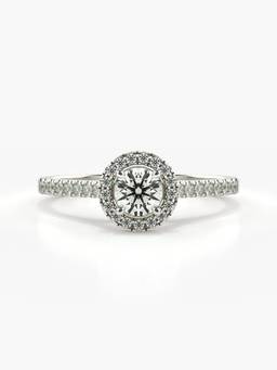 Valanova - Silver Hallmarked 9K Gold and Certified Lab Grown Diamond 0.50Cts Ring