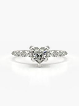 Valanova - Silver Hallmarked 9K Gold and Certified Lab Grown Diamond 0.66Cts Ring