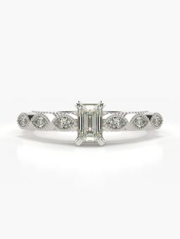 Valanova - Silver Hallmarked 9K Gold and Certified Lab Grown Diamond 0.83Cts Ring