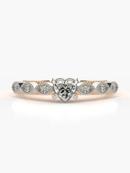 Valanova - Rose-Gold Hallmarked 9K Gold and Certified Lab Grown Diamond 0.63Cts Ring