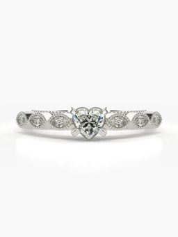 Valanova - Silver Hallmarked 9K Gold and Certified Lab Grown Diamond 0.63Cts Ring
