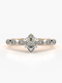 Valanova - Rose-Gold Hallmarked 9K Gold and Certified Lab Grown Diamond 0.68Cts Ring
