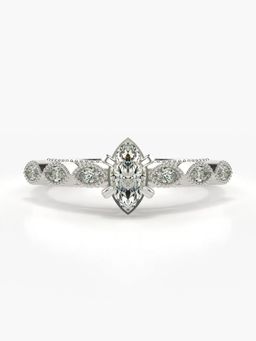 Valanova - Silver Hallmarked 9K Gold and Certified Lab Grown Diamond 0.68Cts Ring
