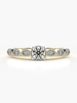 Valanova - Hallmarked 9K Gold and Certified Lab Grown Diamond 0.63Cts Ring