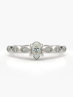 Valanova - Silver Hallmarked 9K Gold and Certified Lab Grown Diamond 0.68Cts Ring