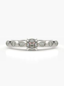 Valanova - Silver Hallmarked 9K Gold and Certified Lab Grown Diamond 0.83Cts Ring