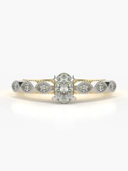 Valanova - Hallmarked 9K Gold and Certified Lab Grown Diamond 0.63Cts Ring