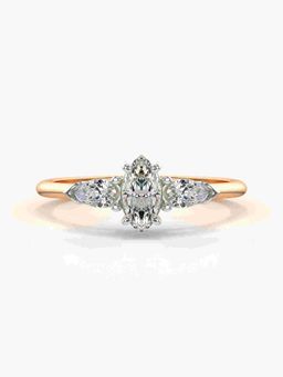 Valanova - Rose-Gold Hallmarked 9K Gold and Certified Lab Grown Diamond 0.57Cts Ring
