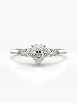 Valanova - Silver Hallmarked 9K Gold and Certified Lab Grown Diamond 0.57Cts Ring
