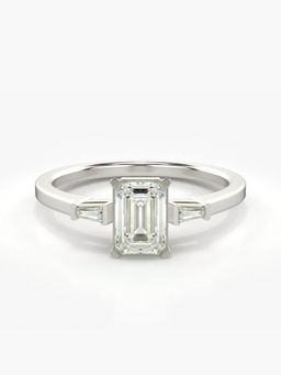Valanova - Silver Hallmarked 9K Gold and Certified Lab Grown Diamond 0.96Cts Ring