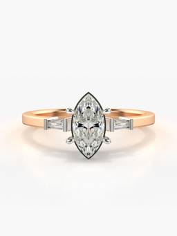 Valanova - Rose-Gold Hallmarked 9K Gold and Certified Lab Grown Diamond 0.71Cts Ring