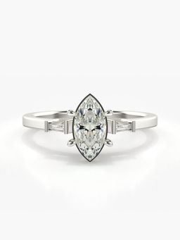 Valanova - Silver Hallmarked 9K Gold and Certified Lab Grown Diamond 0.71Cts Ring
